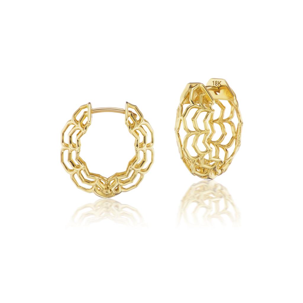 gold huggy earrings