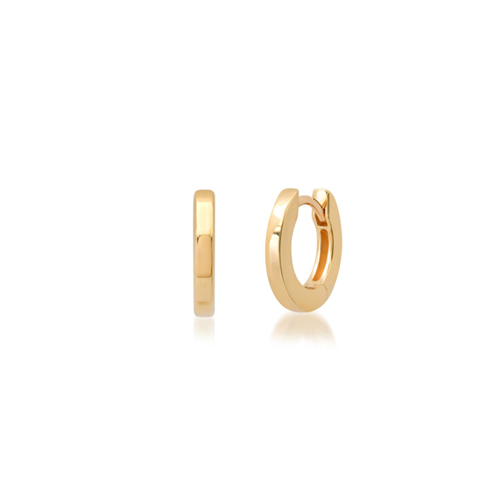 gold huggy earrings