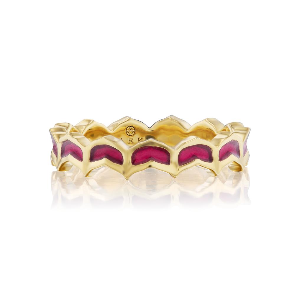 pink and gold ring