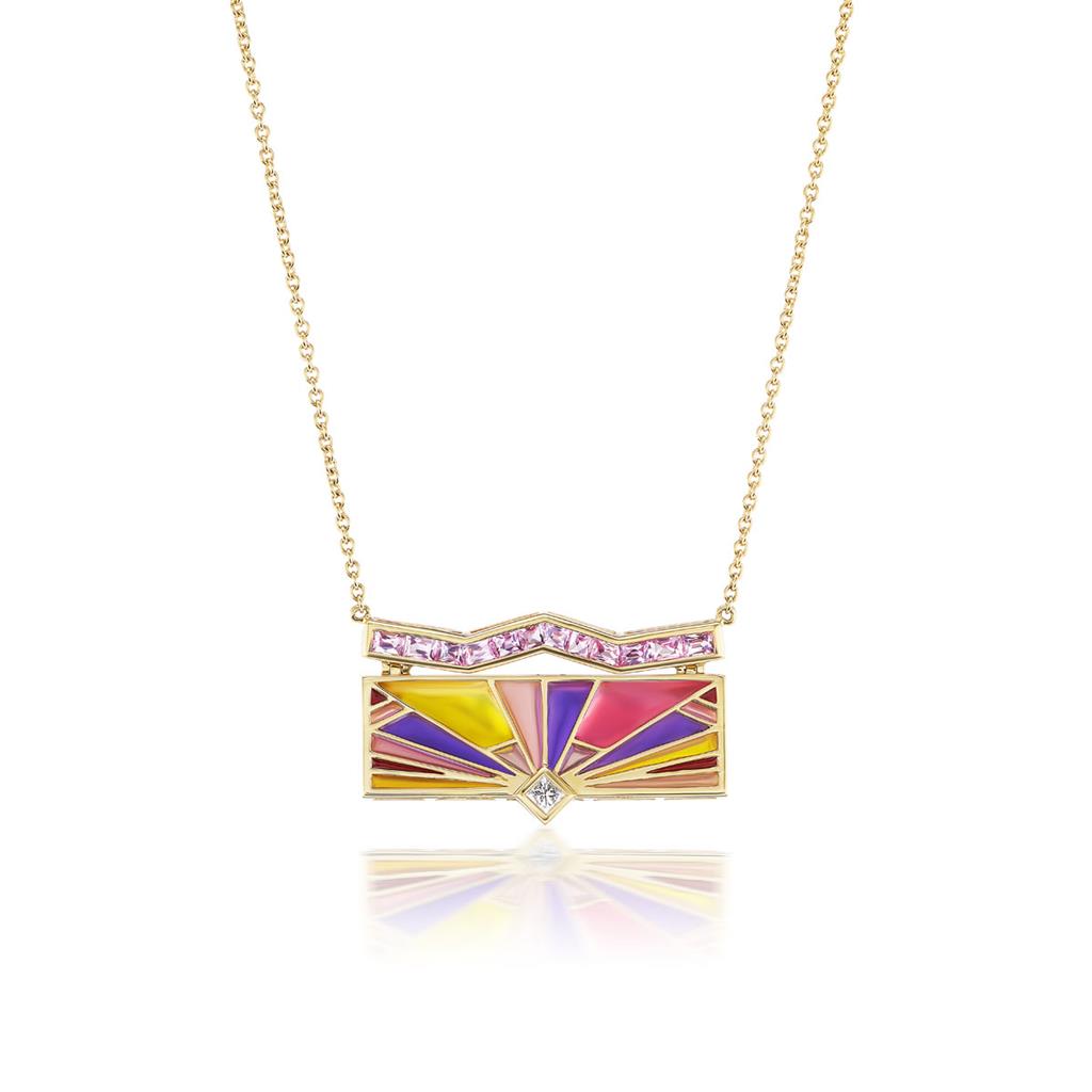 multi colored pendant necklace