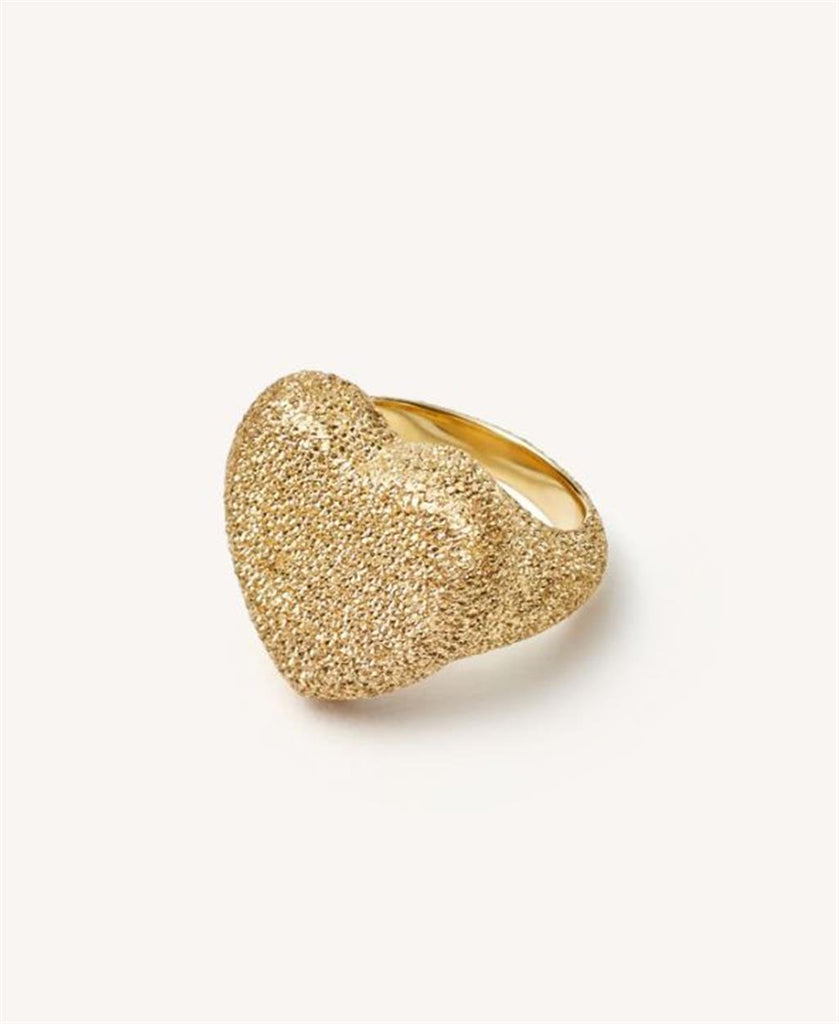 Gold heart shaped ring