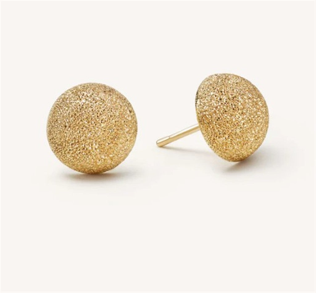 Florentine Finish Large Button Studs