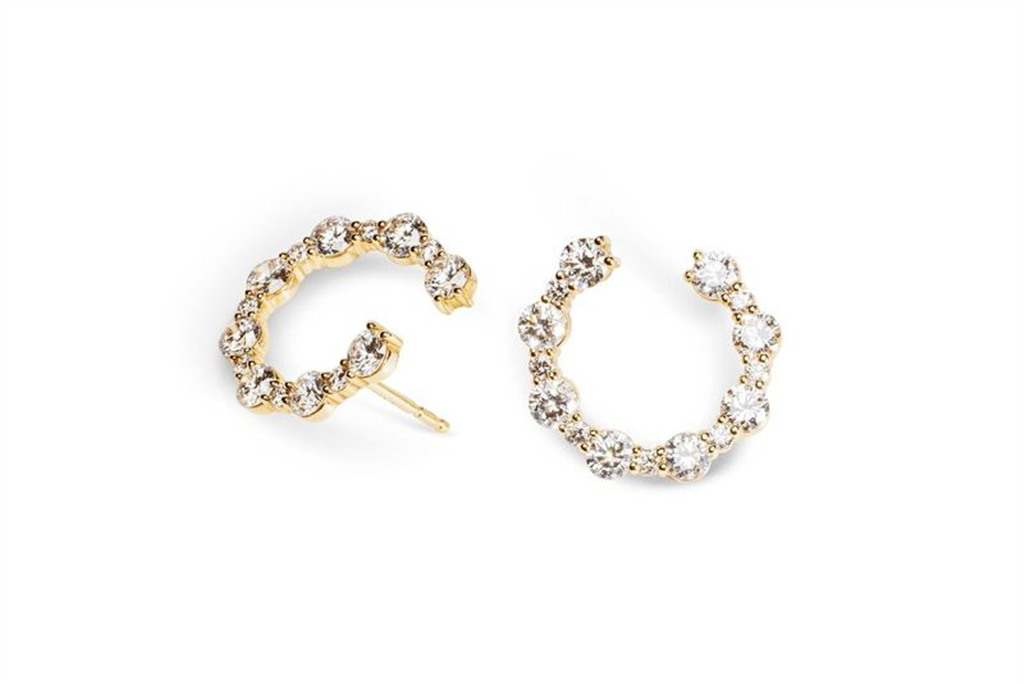 lemon peel diamond earings