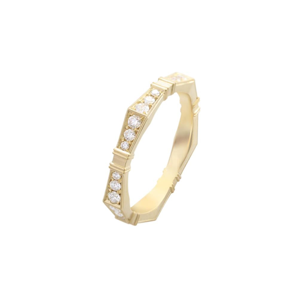 diamond and gold wedding band