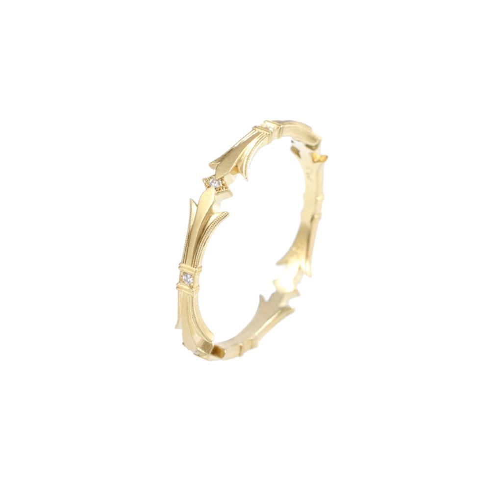 gold and diamond wedding band