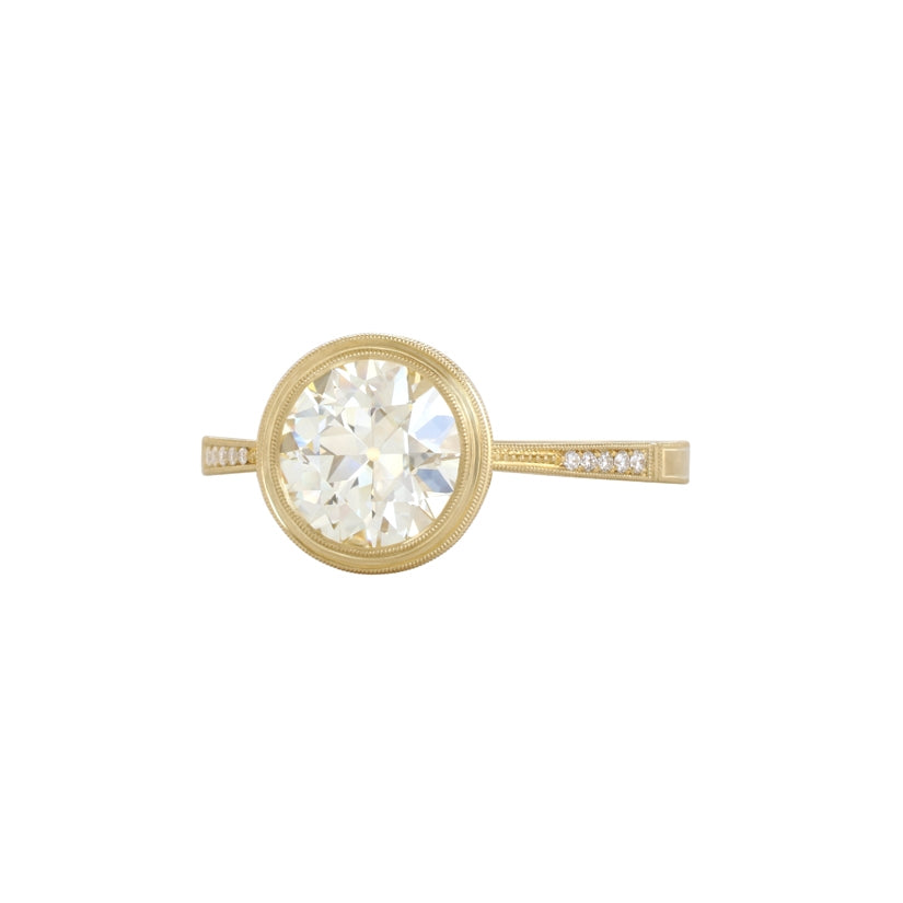 diamond bezel engagement ring