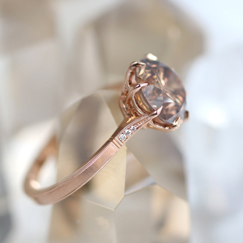 rose gold diamond solitaire