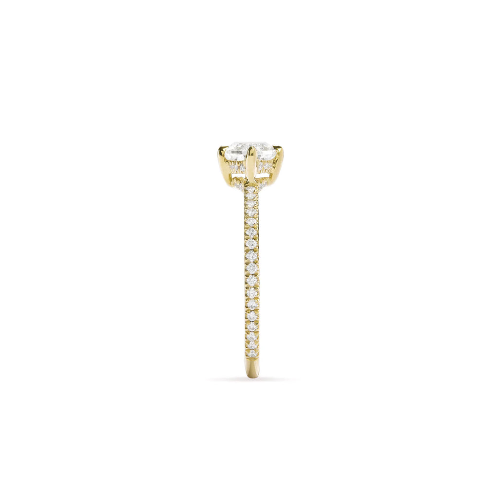 side view of diamond ring