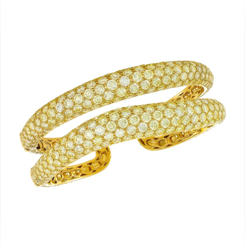 gold double wrap diamond bracelet