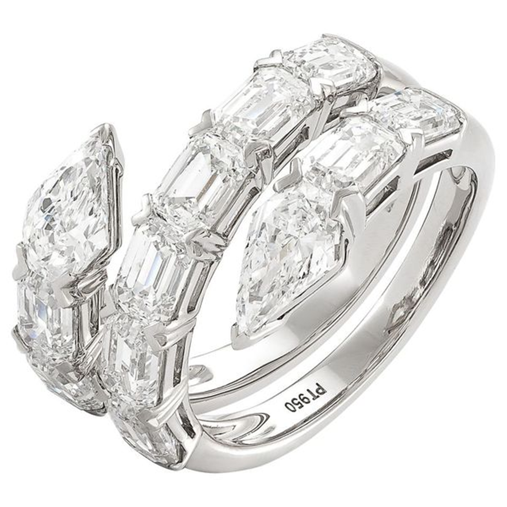 white gold and diamond wrap ring