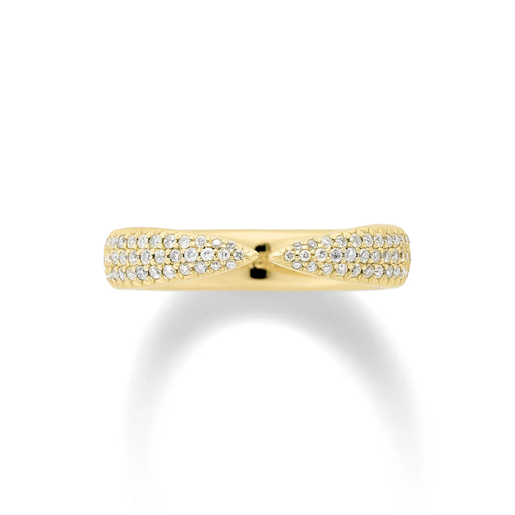 kissing claw gold and diamond wedding band
