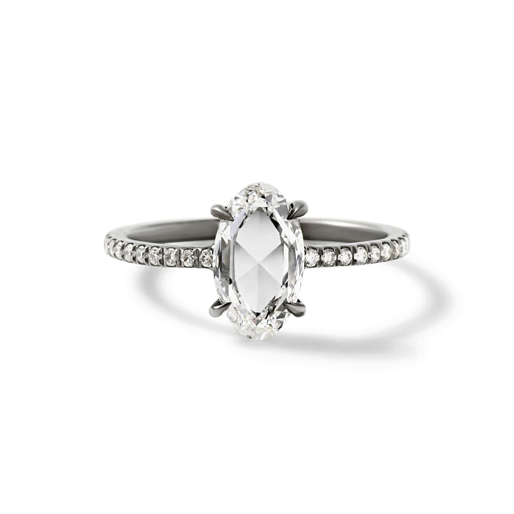 platinum oval diamond engagement ring