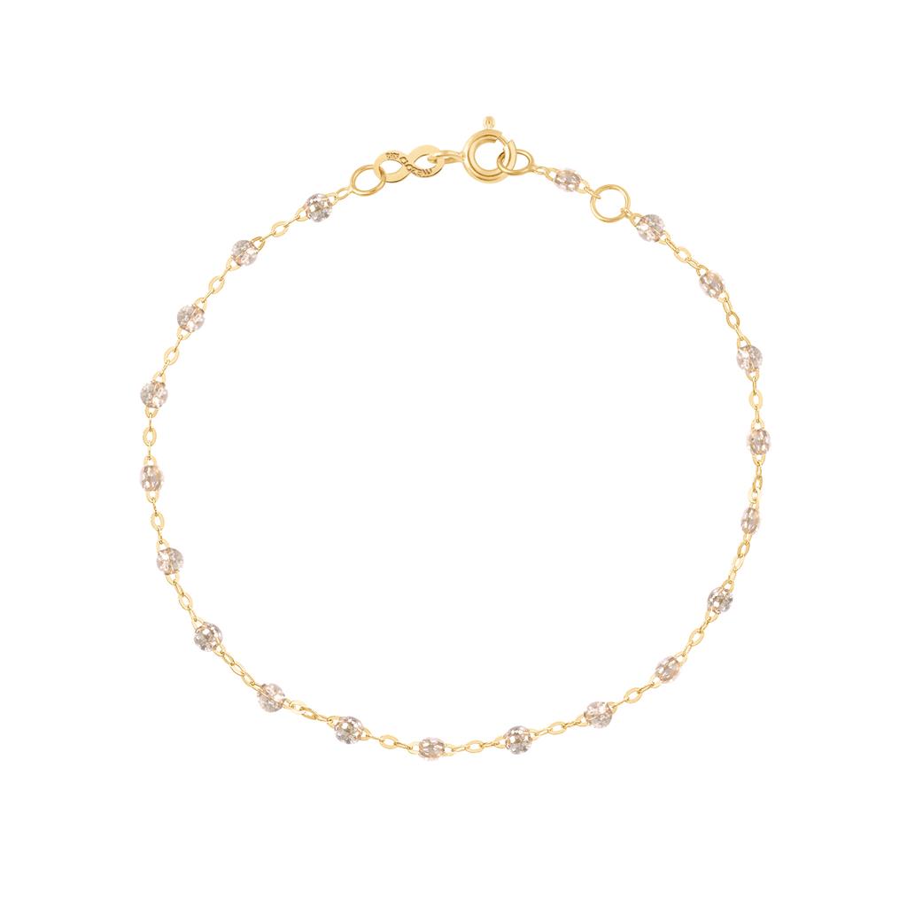dainty gold and sparkly beaded bracelet