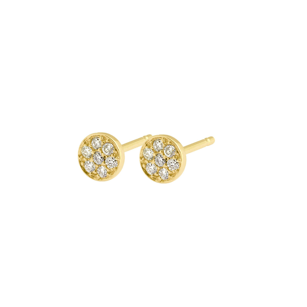 gold and diamond stud earrings