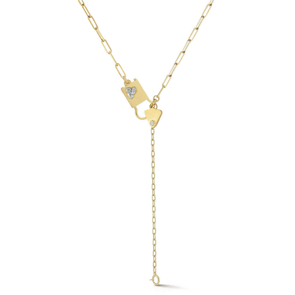 diamond and gold lariat necklace