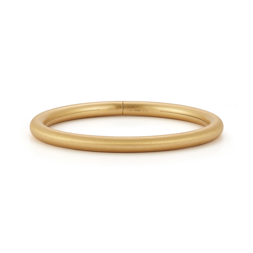 high polish gold bangle bracelet