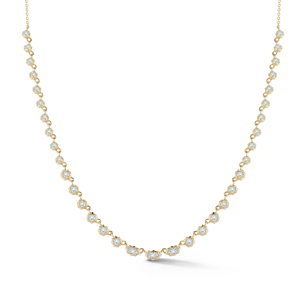 diamond and gold necklace