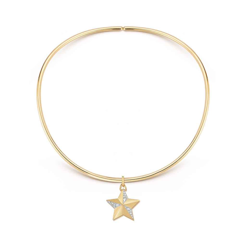 collar gold necklace with star charm
