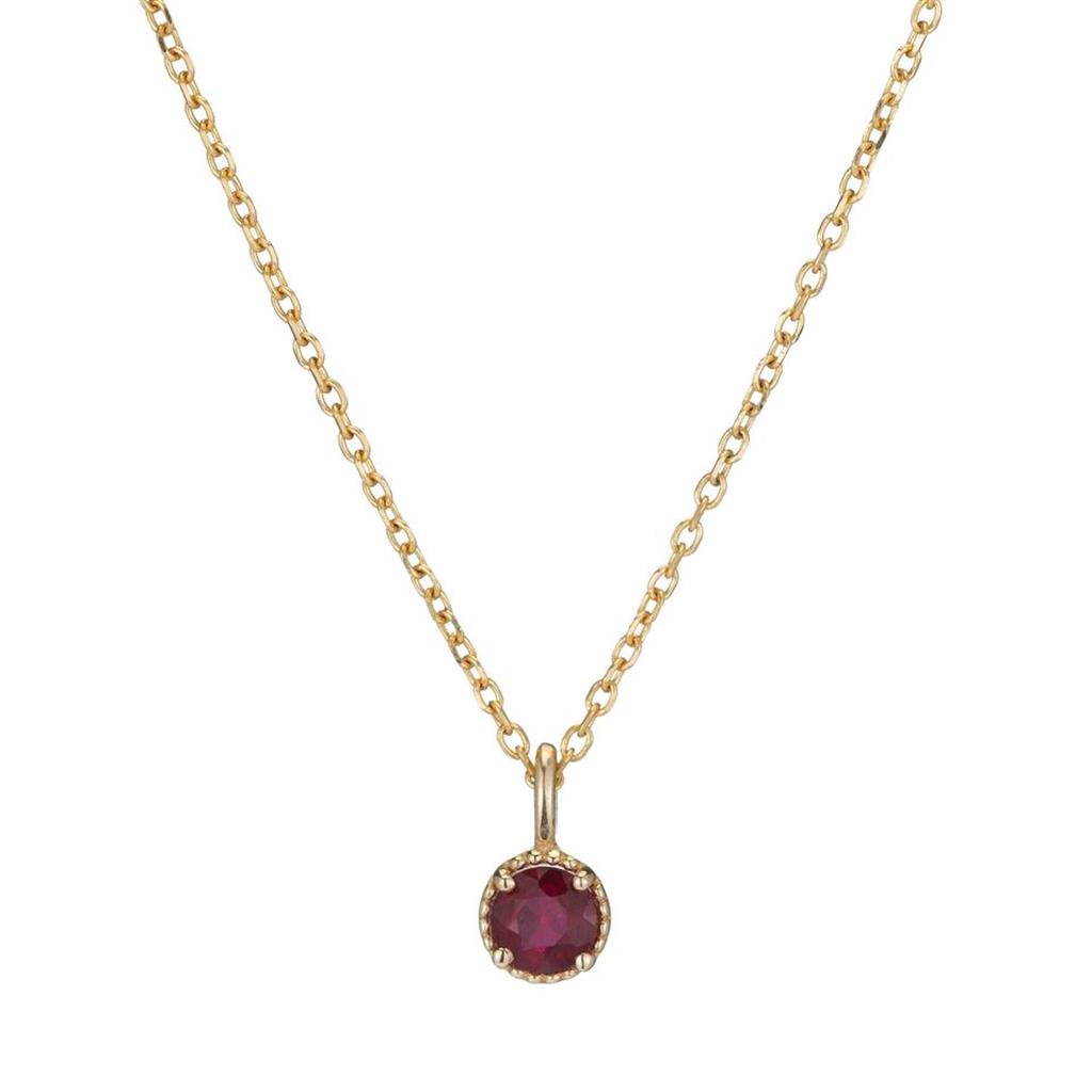 Ruby Milgrain Pendant