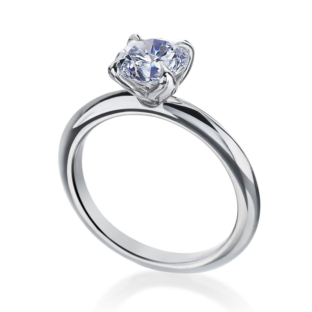 diamond solitaire platinum engagement ring