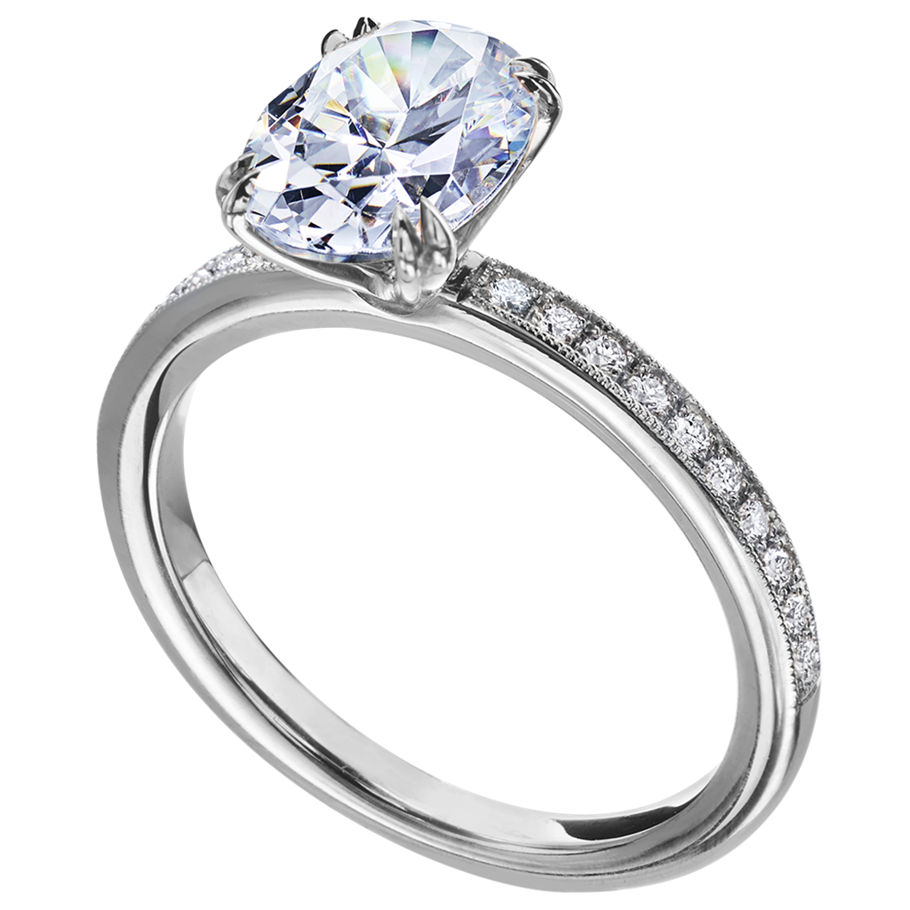 platinum Diamond Semi-Mount Engagement Ring