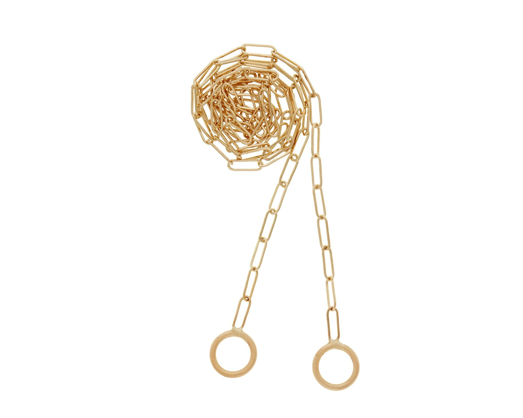 15 inch gold square link necklace