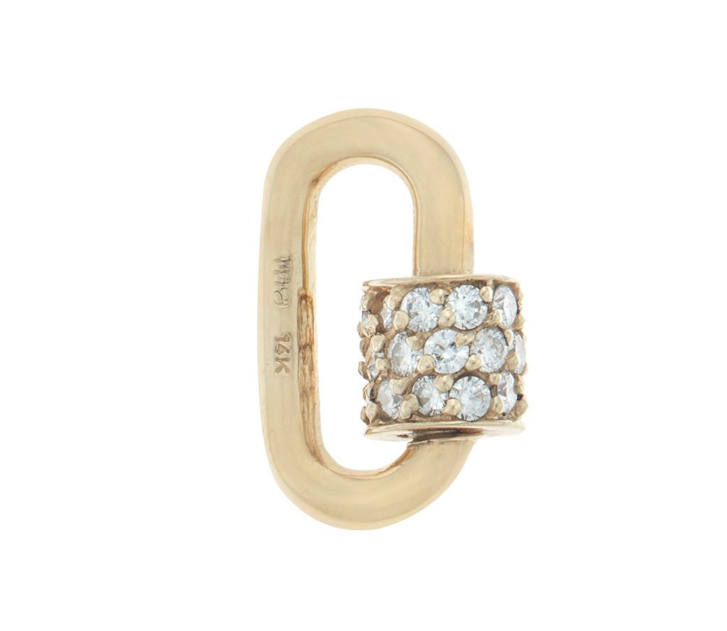 gold chubby baby lock with diamonds