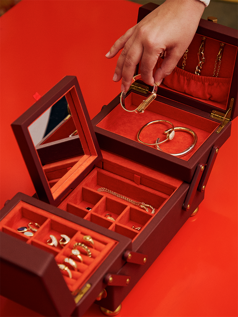 opened jewelry box