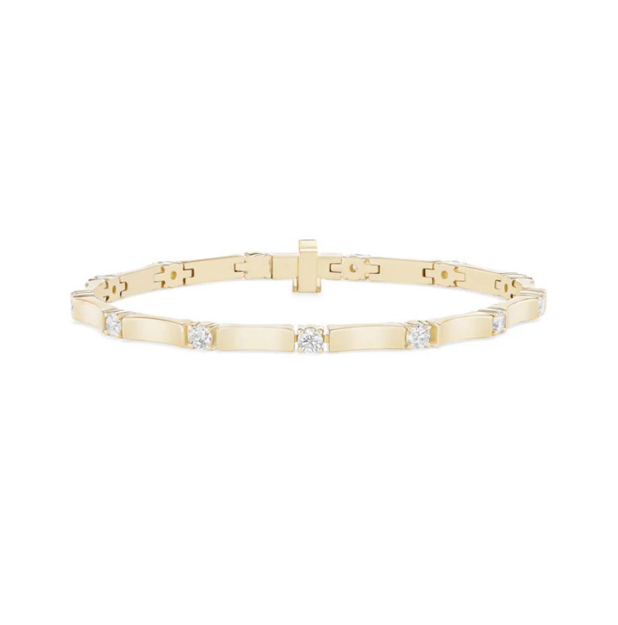 honey linked gold and diamond bracelet