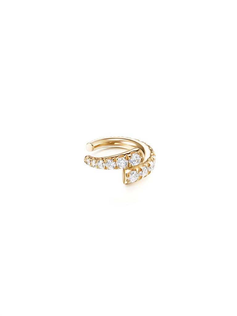 gold and diamond earcuff