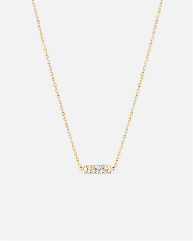 gold pendant necklace with diamonds