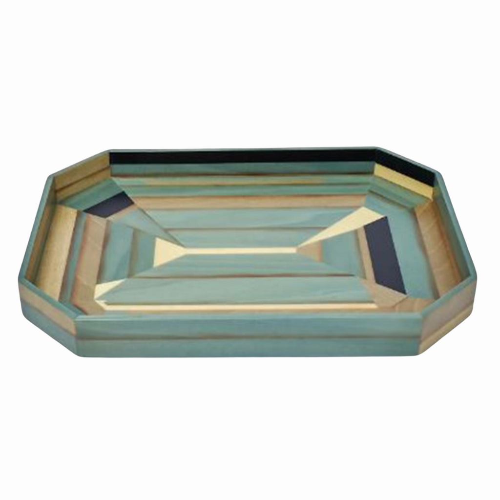 wood marquetry tray