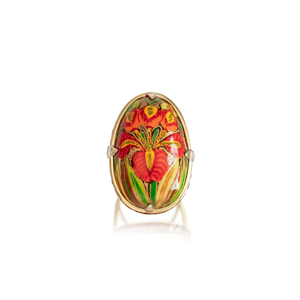 paper mache motif ring