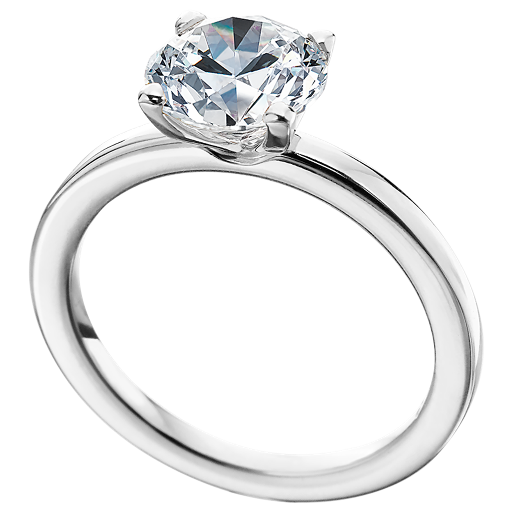18ct White Gold 1.00ct Claw Set Diamond Wedding Ring
