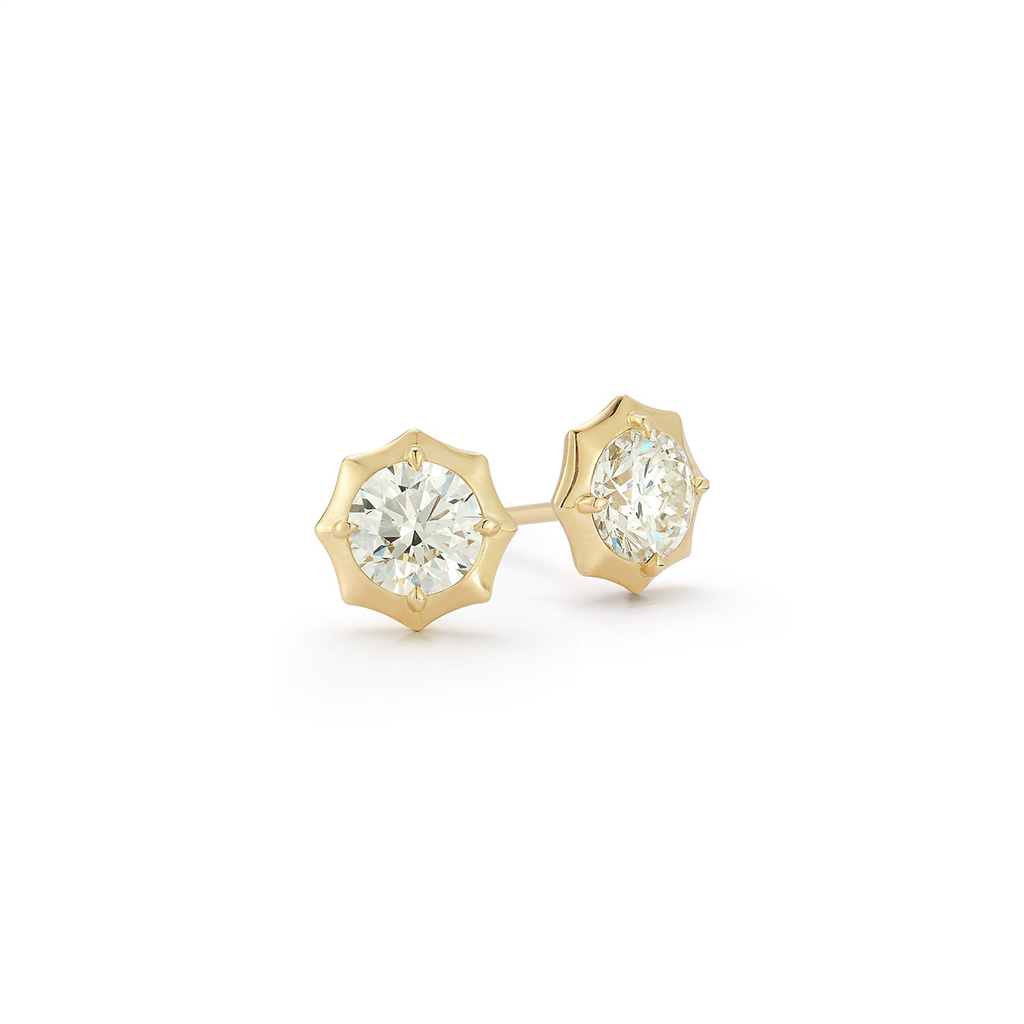 Round -Brilliant Diamond Stud Earrings